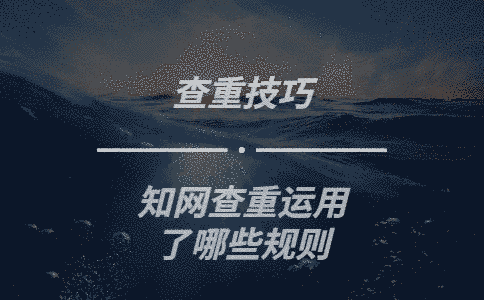 學術查重運用了哪些規則