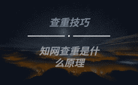 學術查重是什么原理